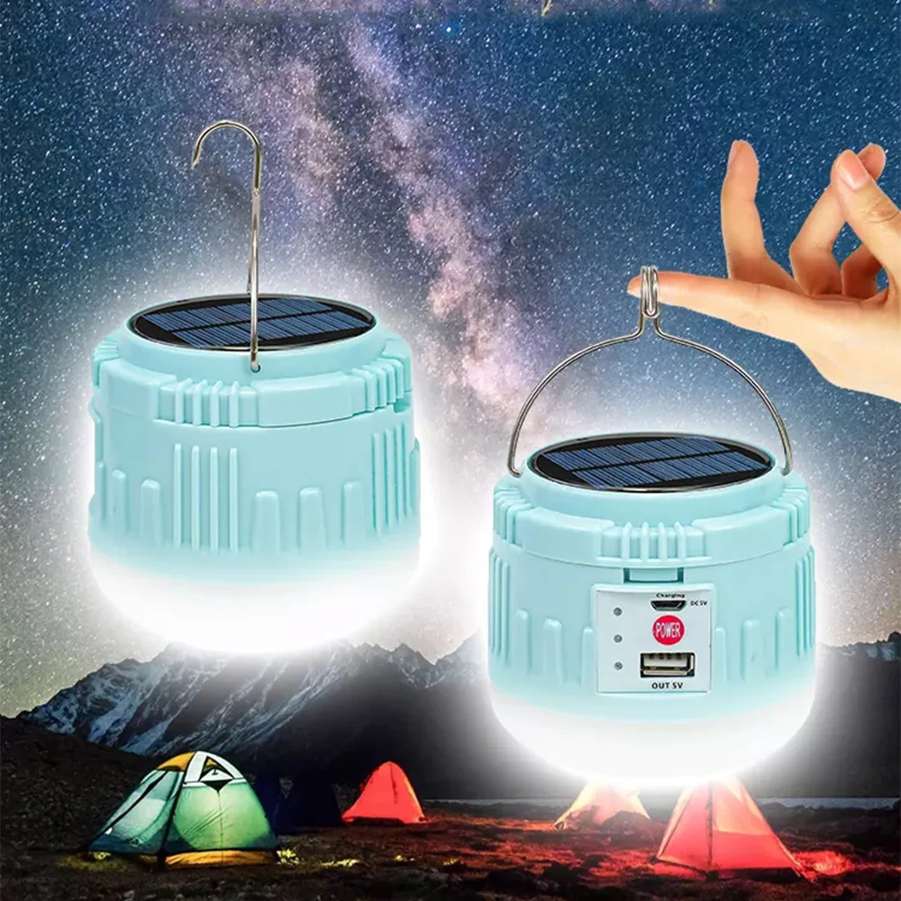 2400mAh/3600mAh 30W/50W Solar Powered Battery Camping Lamp Portable Tent Lantern Outdoor Waterproof Light