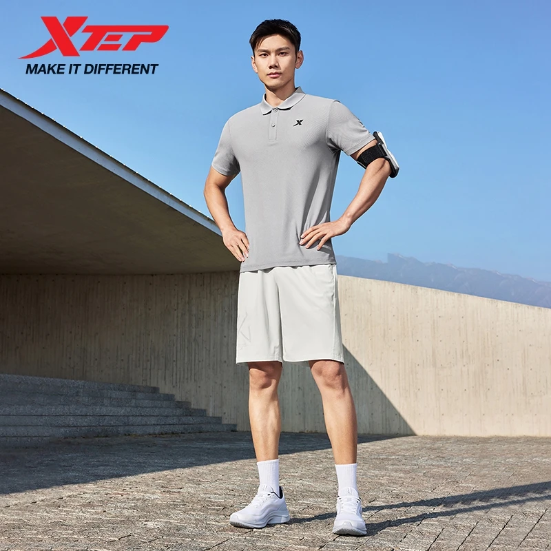 XTEP Sweatshirt Short Sleeved Men's Moisture Absorbing Quick Drying 2025 Summer New Training Clothes For Men 875229020150