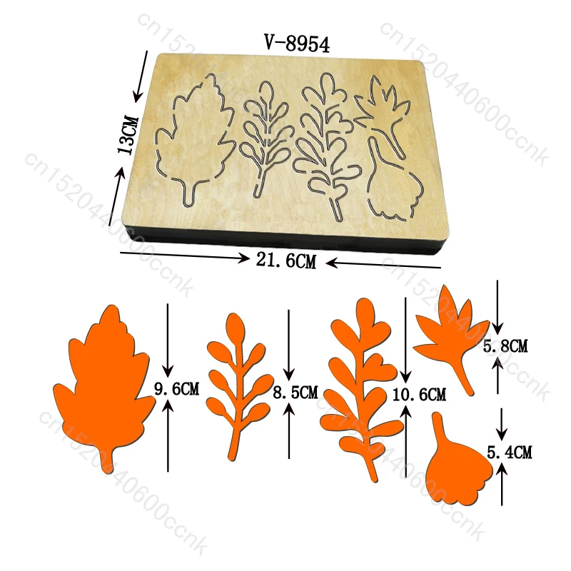 

Деревянные штампы в виде листьев, новые штампы для скрапбукинга, несколько размеров, V-8954
