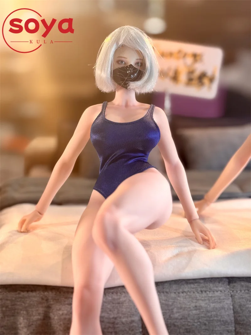 MFuntoys 1/6 مقياس متعدد الألوان مرونة عالية اللؤلؤ قطعة واحدة ملابس السباحة نموذج صالح 12 ''أنثى الجندي عمل الشكل الجسم #4
