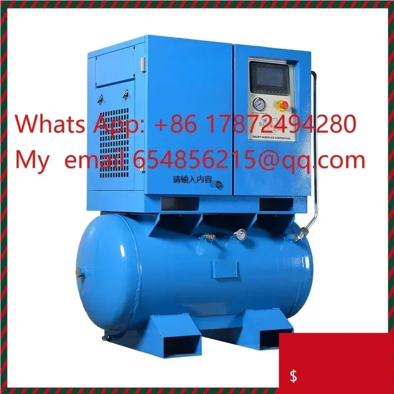 Construction Industry Screw Compressor 5Hp-15Hp | Lubricated, Silent, with Dryer & Air Tank