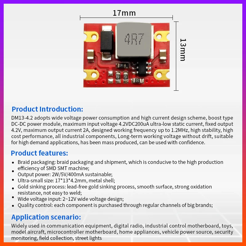 DC-DC Module Voltage Booster Power Supply Module 2.2~12V to 3.3V 5V 9V 12V 5W 3.6V 3.7V SOC 5W