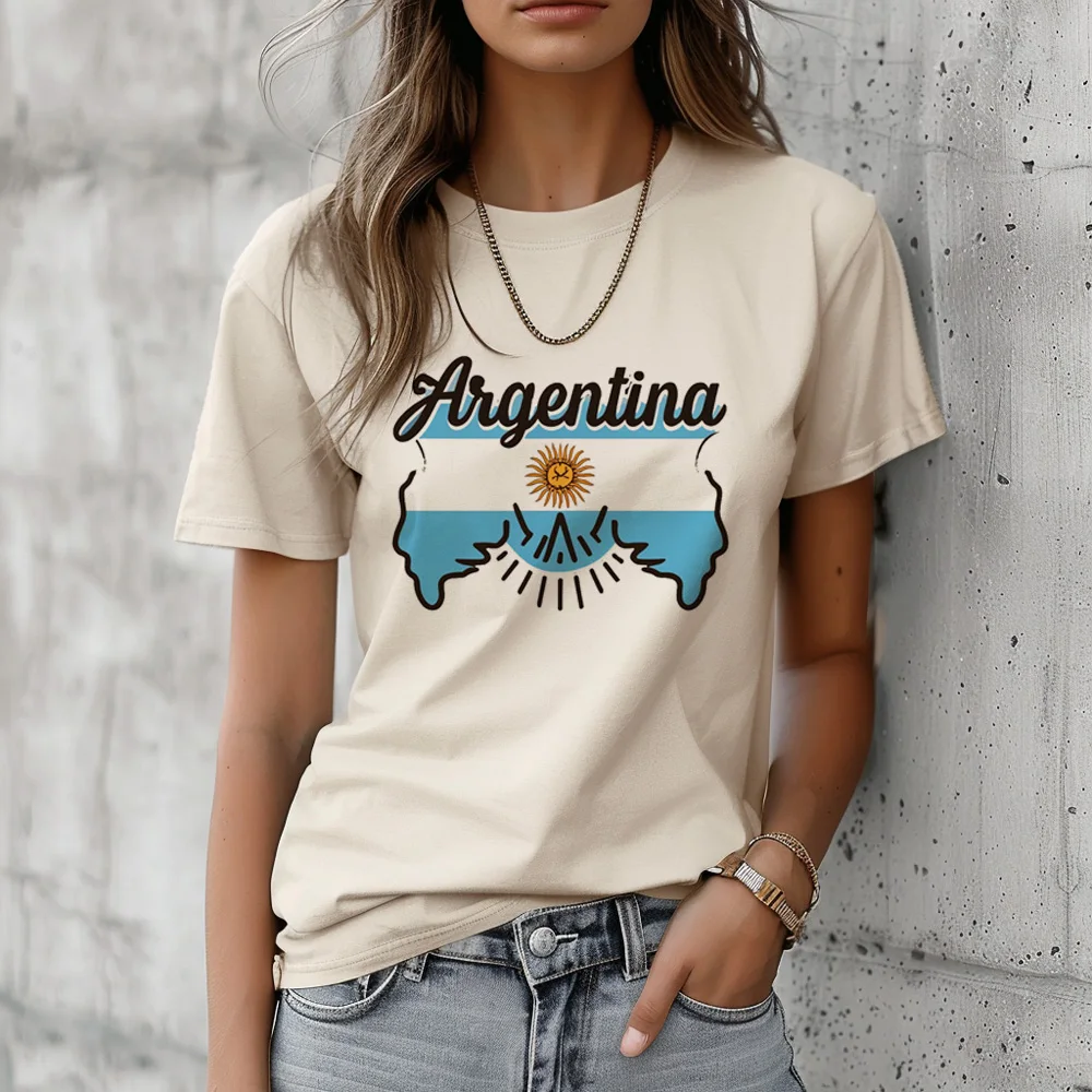 Argentina t-shirts women manga graphic Japanese Tee girl comic clothing