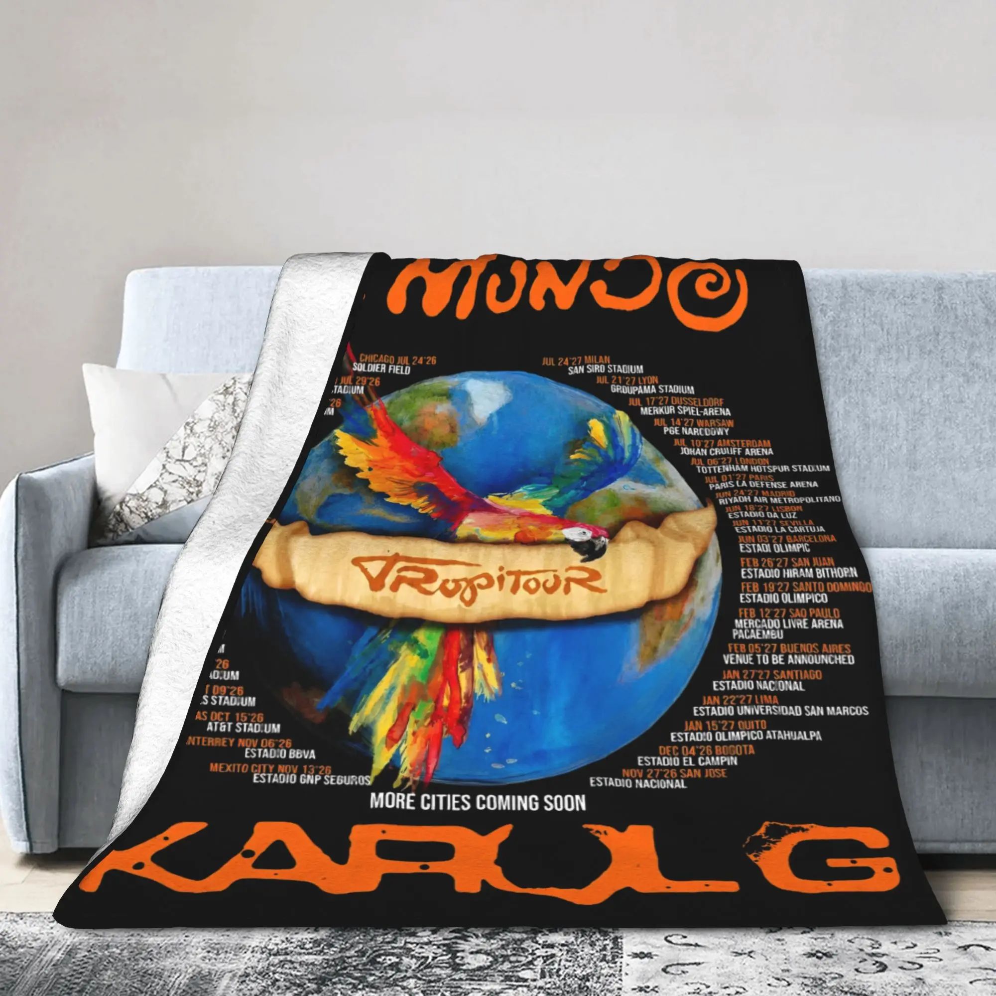 No Me Arrepiento De Sentir Tanto Karols G NMADST  Merch Blankets Lightweight Thin Velvet  Throw Blankets Relax Bedding Throws