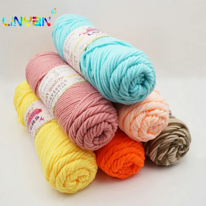 Hilo grueso para tejer a mano, lanas para tejer de algodón, agujas de lana, tejido a mano, t49, novedad, 6 piezas