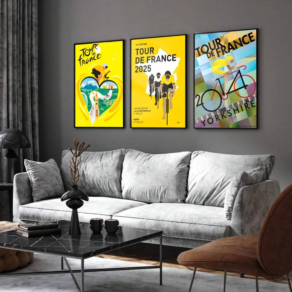 Classic Le Tour de France Poster Home Living Bed Room Bar Hallway Sticky Wall Printing Waterproof Aesthetic Decor
