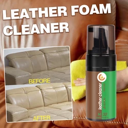 Leather Cleaner Foam Great for Sofa,Boots, Handbags, Car Interior Seat, Furniture Removes Surface Dirt,Salt JB-XPCS H32