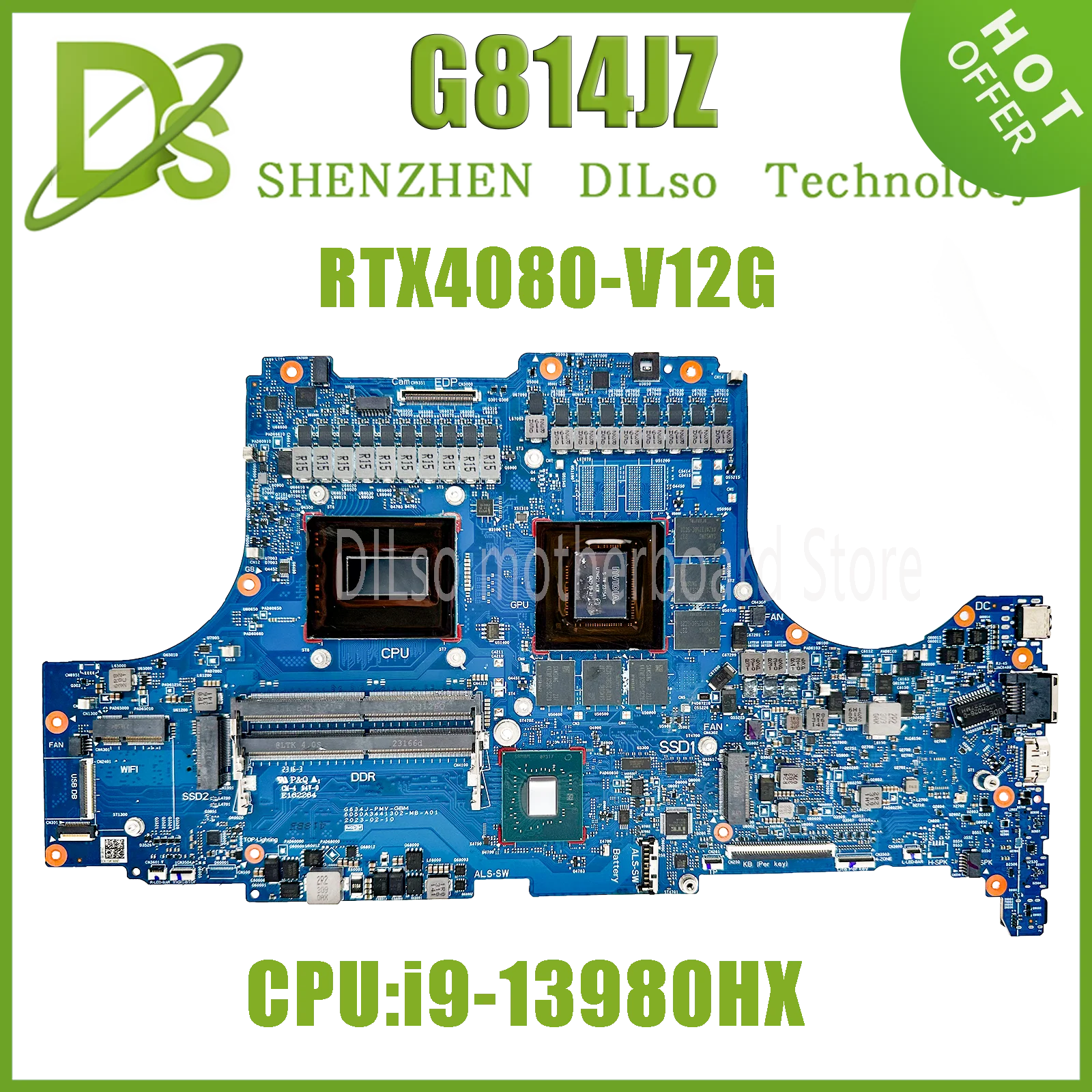 

KEFU G814J Mainboard For ASUS ROG Strix G18 G814JZ G634J Laptop Motherboard i9-13980HX RTX4080-V12G 100% tested shipment