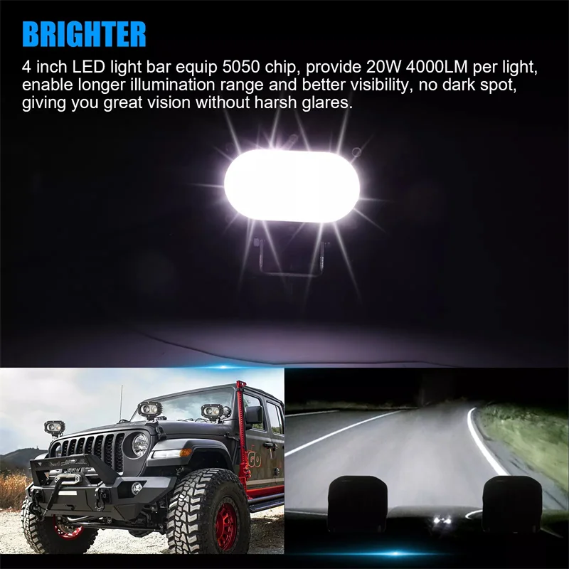 Fog Lights For Motorcycle Adjustable Waterproof LED Auxiliary Lights Dustproof Motorcycle Lights For Night Riding