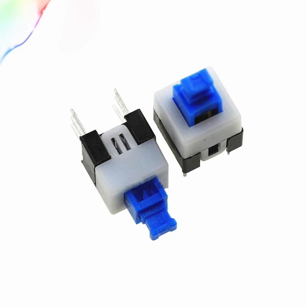 20pcs Free shopping 7*7mm  6Pin Push Tactile Power Micro Switch Self lock On/Off button Latching switch Wholesale Electronic