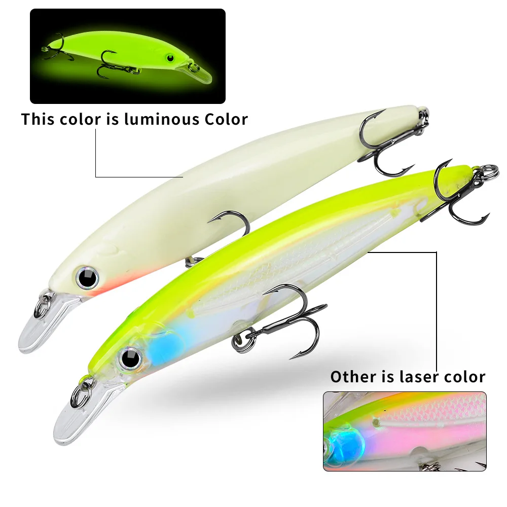 1Pcs Lifelike Wobbler Fishing Lure 3D Eyes 11cm/14g Minnow Artificial Hard Bait Fishing Tackle Floating Lure With