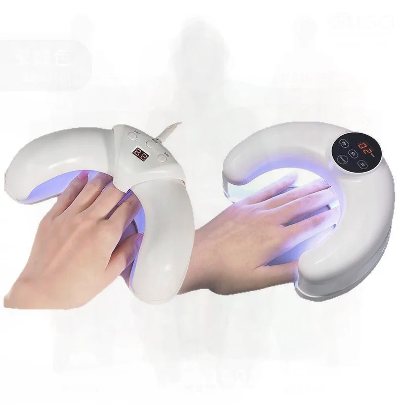 Inteligentna, szybkoschnąca lampa do manicure w kształcie półksiężyca, podwójne źródło światła, fototerapia, teleskopowa konstrukcja w kształcie litery U dla wszystkich użytkowników.