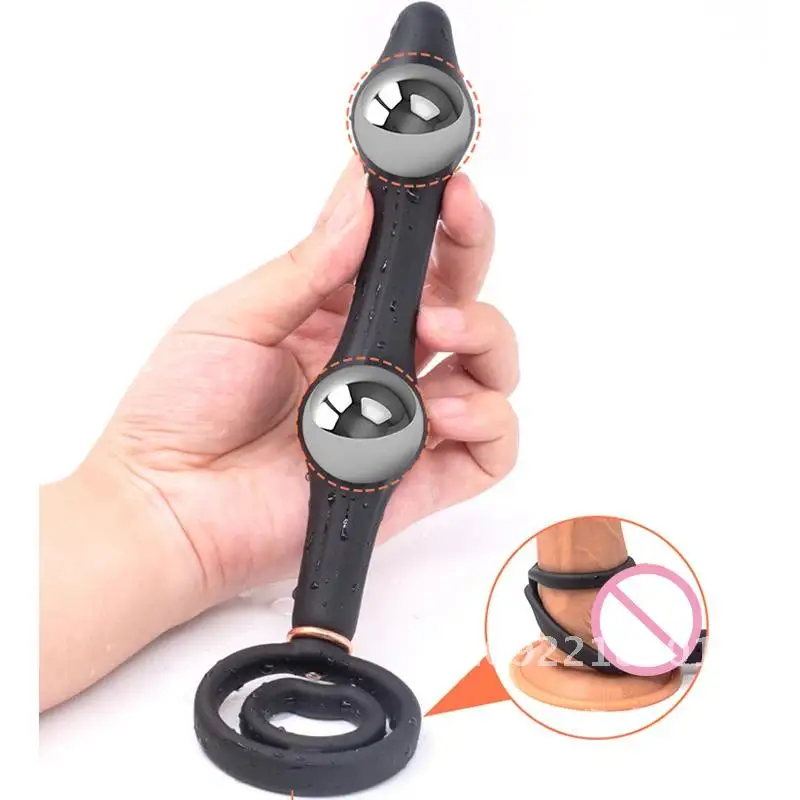 Consolador inflable enorme con expansor de trasero Anal, bomba con tapón de bola de acero incorporado, dilatador Anal, juguetes masajeadores para mujeres, hombres, sexo, próstata, Vaginal