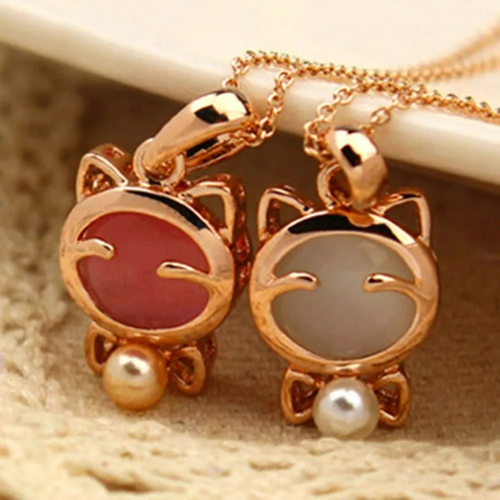 SUMENG 2024 New Fashion Jewelry Lucky Cat Bohemian Statement Eye Stone Pendant Necklace for Women Elegant Chokers Gifts