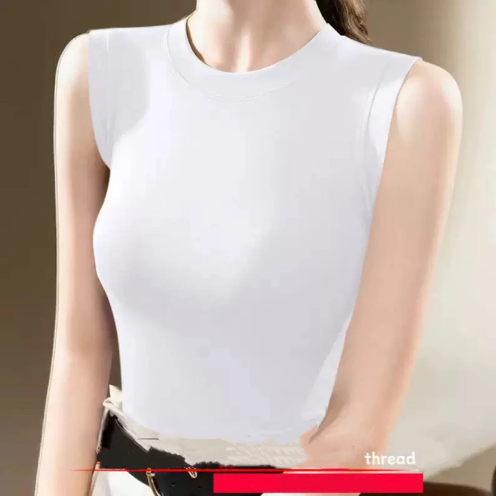 1pcs Spring Summer Women Knitted Tank Tops Girl Thin Tops Lady Basic Casual Tank Tops Round Collar Tees Sleeveless Top M~3XL