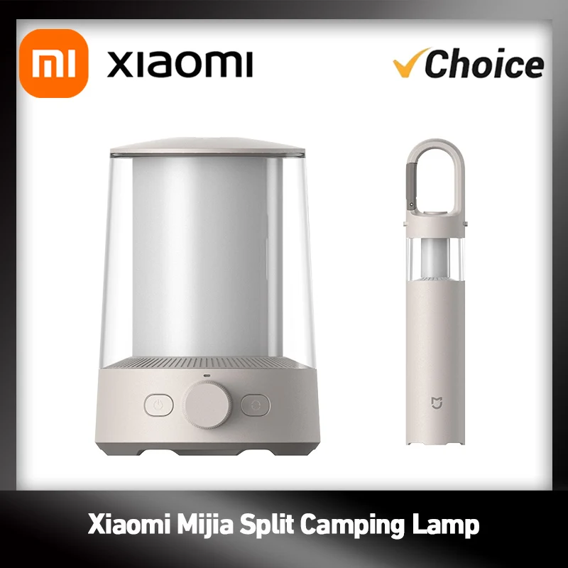 

Xiaomi Mijia Split Camping Lamp Smart Control Ambient Light Stepless Dimming Flashlight IP54 Dustproof Waterproof Rechargeable
