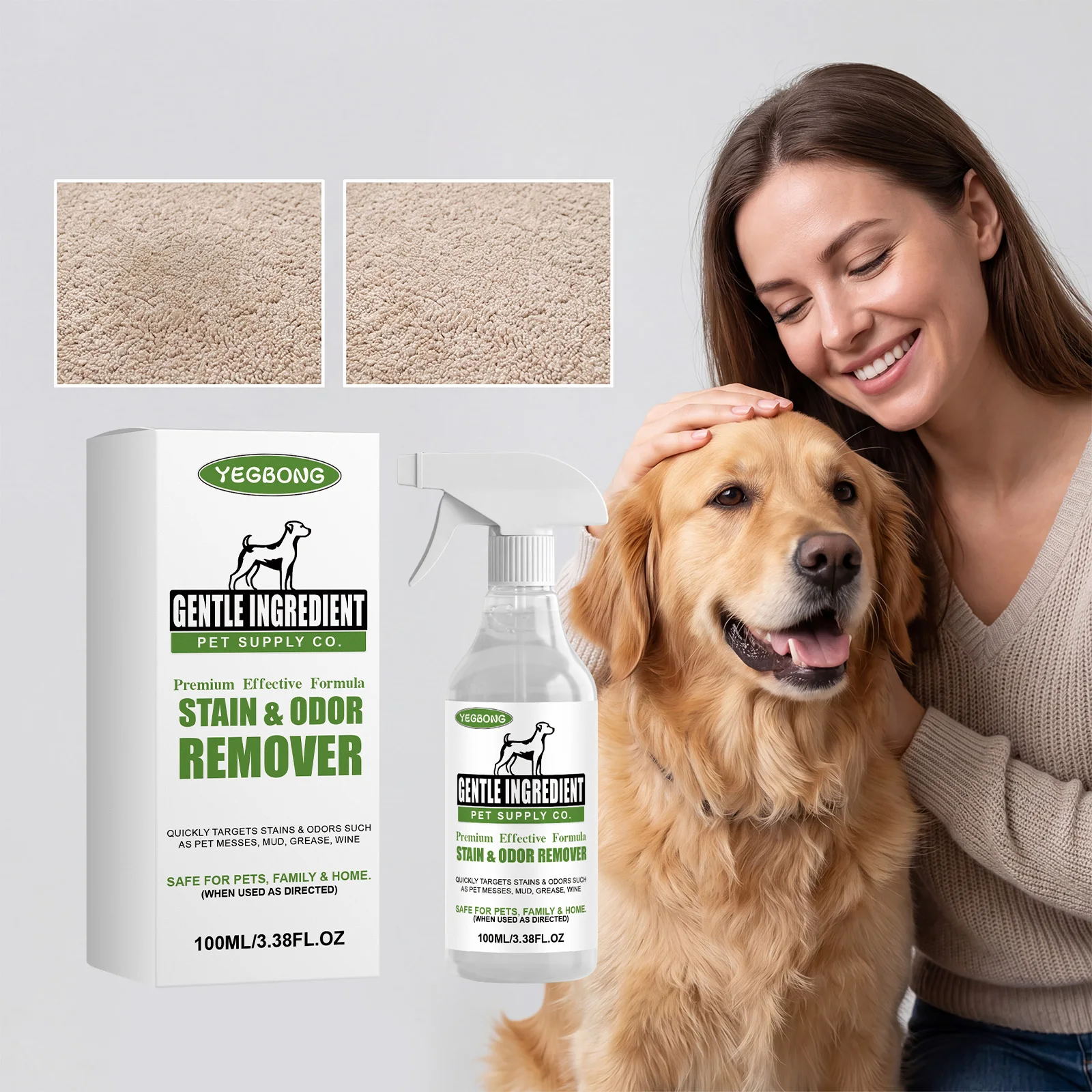 

Pet Stain Odor Remover Spray Multi Surface Cleaner Home Indoor Pet Deodorant Spray For Fabric Hard Surface Household Fresh Care
