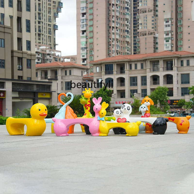 

Outdoor Animal Seat Garden Courtyard Mall Decorative Ornament Shaped Stool Chair