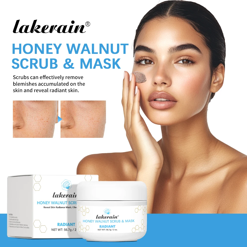 Exfoliante y Mascarilla Facial de Miel, Hidratante, Nutritiva, Exfoliante Facial Suave, Limpieza Profunda, Revela la Luminosidad de la Piel, Para Rostro y Cuerpo