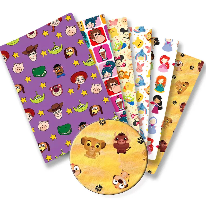 140X50Cm  Stof  Cartoon Katoen Stof Patchwork Tissue Kid Thuis Textiel Naaien Pop Jurk Gordijn Polyester Katoen Stof