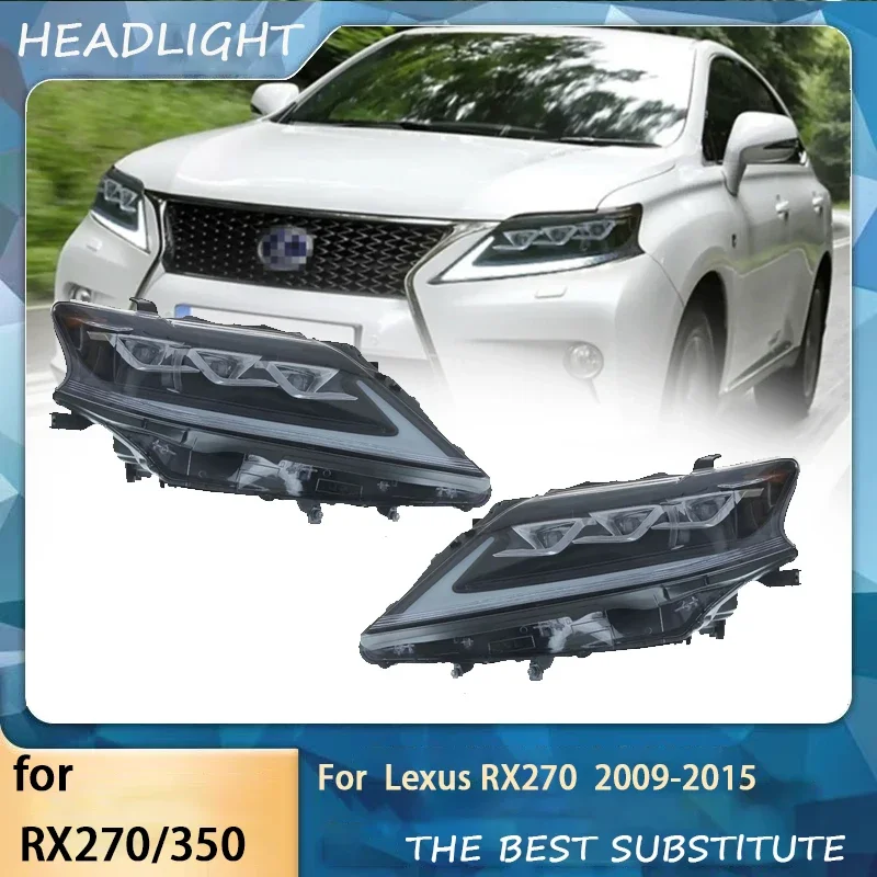 Car Lights Fit For Lexus RX270 Headlight Assembly 2009 2010 2011 2012-2015 Model RX350 Modified New High-End LED Headlights