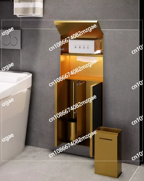 Bathroom Stainless Steel Niche Shelf Embedded Finished Product Customized Toilet Embedded Toilet Trash Can Wall Cabinet
