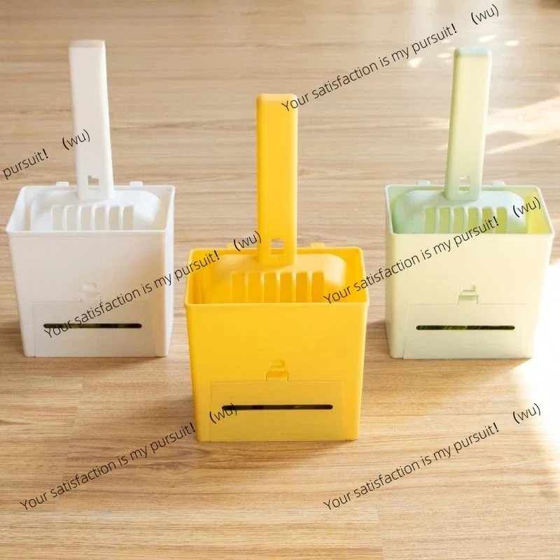 

​ ​ Большой набор совков для кошачьего туалета с контейнером для хранения, встроенным диспенсером для пакетов и функцией легкой уборки отходов для многокотьих домохозяйств ​