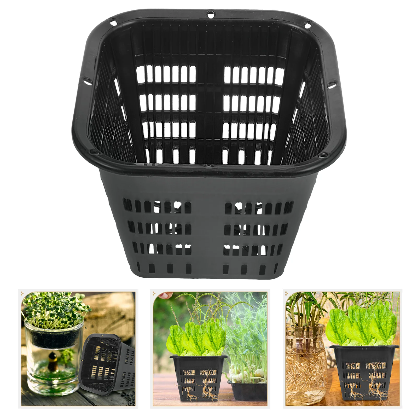 

8 Pcs Hydroponic Vegetable Basket Small Orchid Pot Bean Sprouts Net Plastic Aquatic Plant Planter Orchids Pots