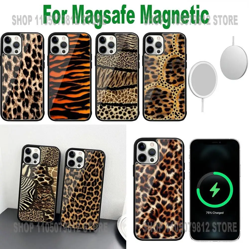 

Luxury Classic Creative Leopard Print Phone Case For iPhone 16,15,14,13,12,11,Plus,Pro,Max,Mini Magnetic Wireless Charging
