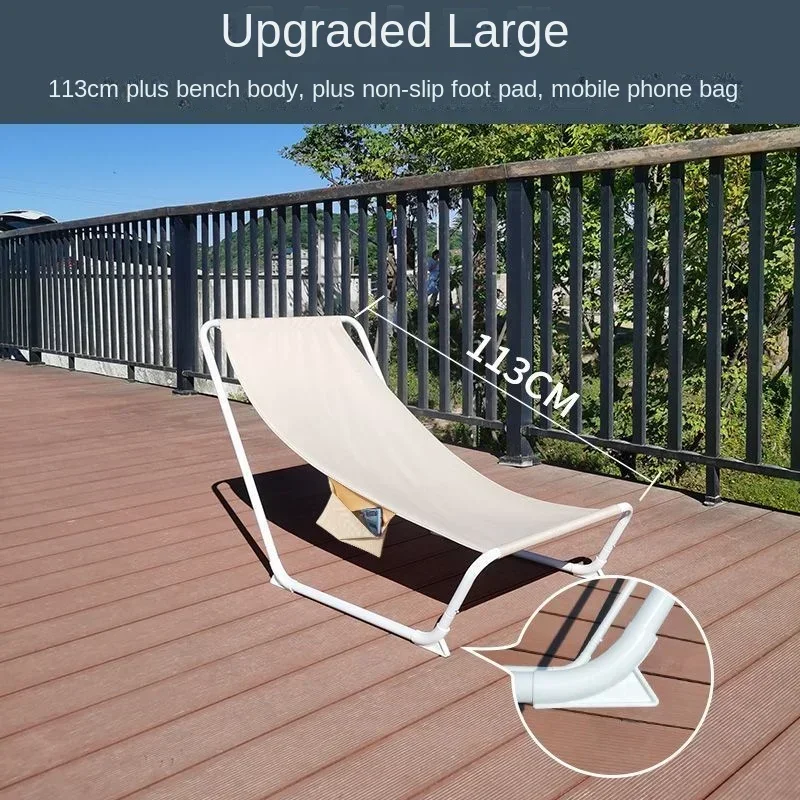 Outdoor Sunbathing Lounge Chair Beach Portable Sun Lounger Adjustable Reclining Sunbathing Lounge Chair Lawn Poolside