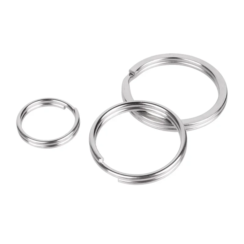 304 Edelstahl Schlüsselring-Verbinder für DIY Schlüsselanhänger-Herstellung Doppelschlaufen-Kreisrahmen-Zubehör 15-50mm – Detail 5