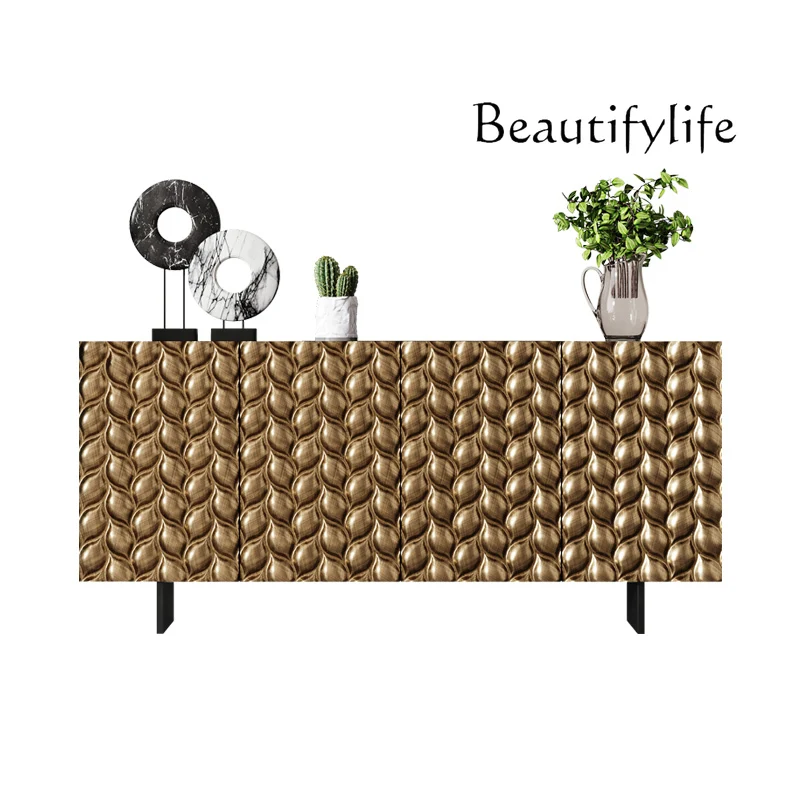 

Italian light luxury dining side cabinet household living room integrated decorative storage post-modern high-end solid wood