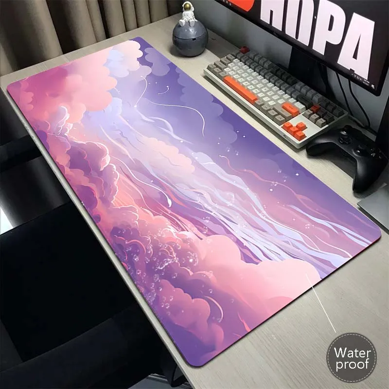 

Space Kawaii Mouse Mat Pc Gamer Mouse Pad Gaming Mousepad XXXL Large Rubber Desk Mat Keyboard Pads Speed Waterproof Mouse Mat