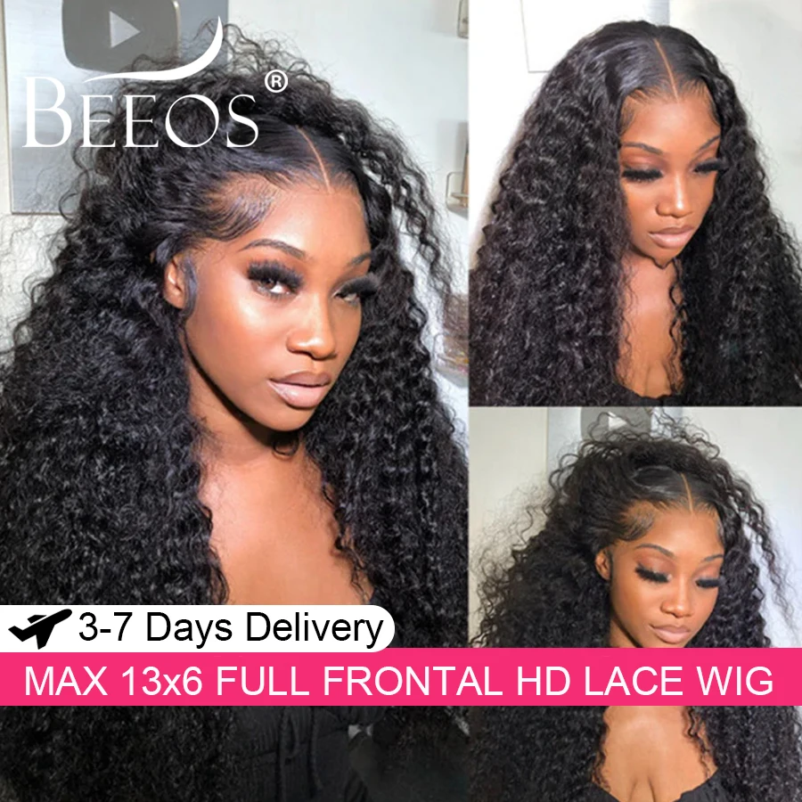 # 1 جيت أسود فائق المجهزة 13x6 HD الدانتيل أمامي خصلات الشعر المستعار الإنسان مجعد الباروكات غير مرئية HD الدانتيل الباروكات الملونة قبل قطعها شعر ريمي #1