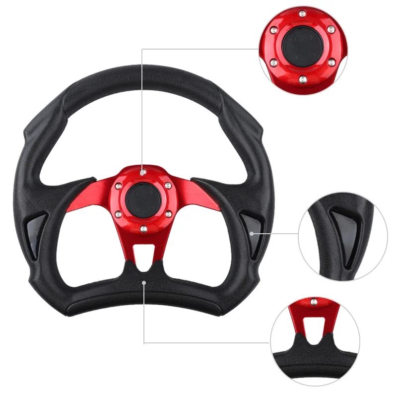 PU Universal Car Steering wheel Aluminum Leather 320mm/13 inch Racing Sport Steering Wheels With Horn