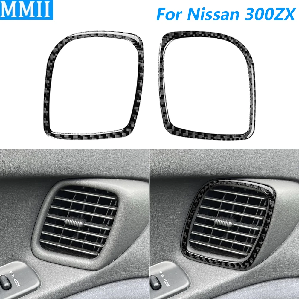

Для Nissan 300ZX Z32 1989-1997: Декоративная накладка на внутреннюю панель воздуховода из углеродного волокна, аксессуар для автомобиля, декоративная наклейка