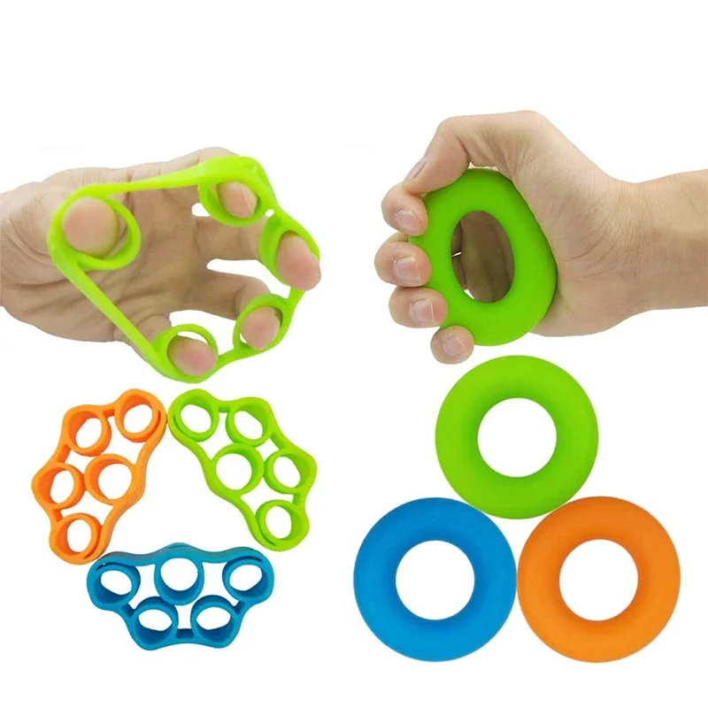 Silicone Finger Gripper Strengthener Trainer Elastic Hand Grip Strengthener Guitar Finger Exerciser Patient Hand Trainer