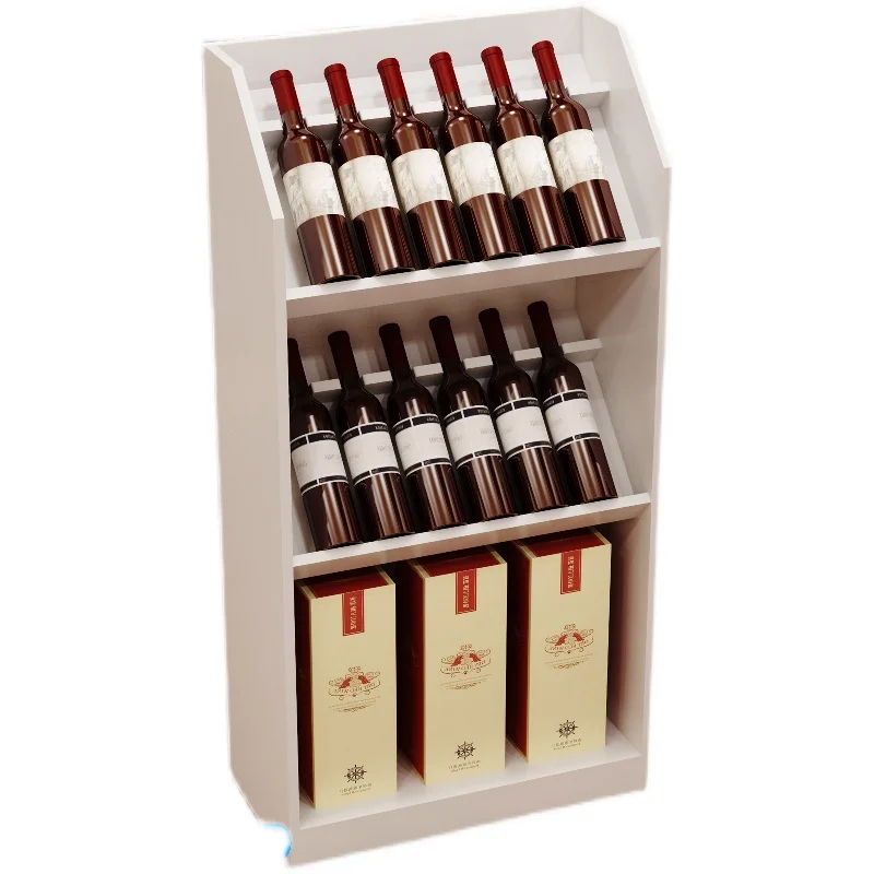 Personalizado: Estante de exhibición de vino tinto, estantes para tabaco y alcohol, regalos apilables para supermercado, vitrinas de alimentos sin grapas