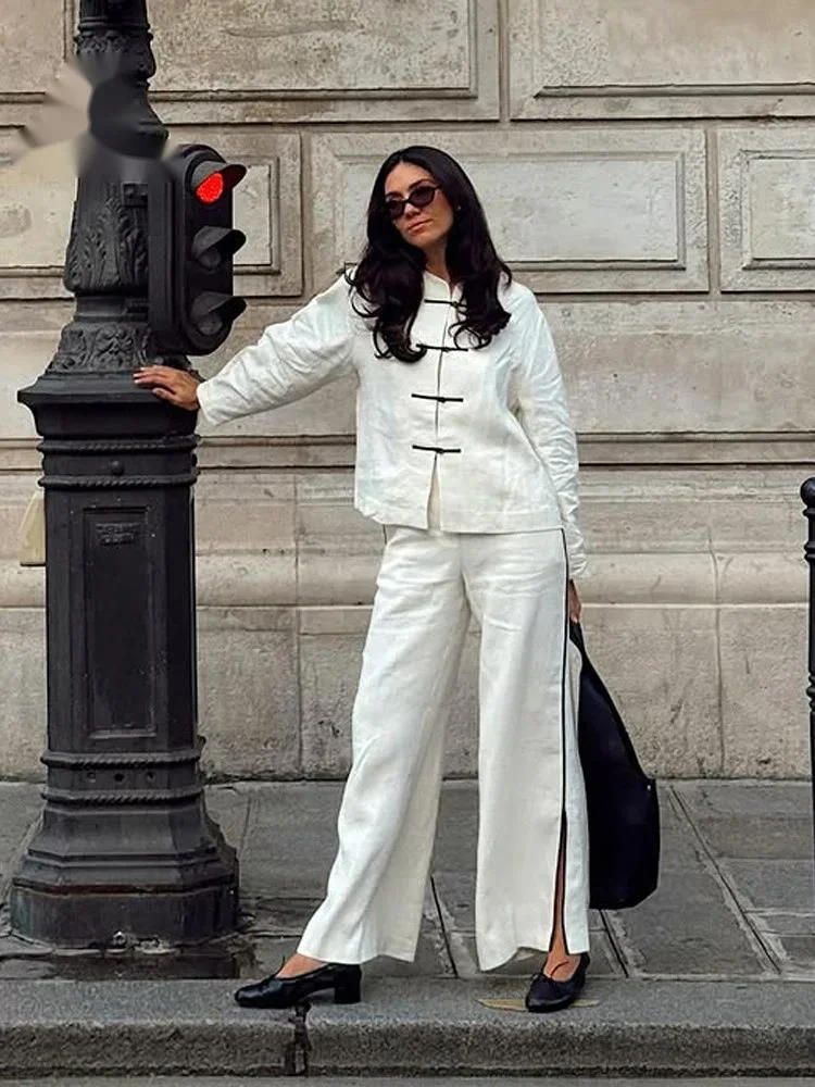 Street Fashion Kimono - Женский комплект из кимоно-жакета и брюк