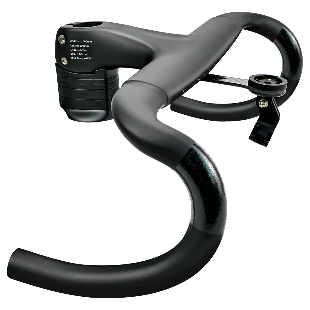 T800 Vollcarbon-BALUGOE Hochsteife Rennlenker mit integriertem Griff und verdecktem Innenraum für Straßenfahrzeuge, Code-Tischhalterung – Detail 6