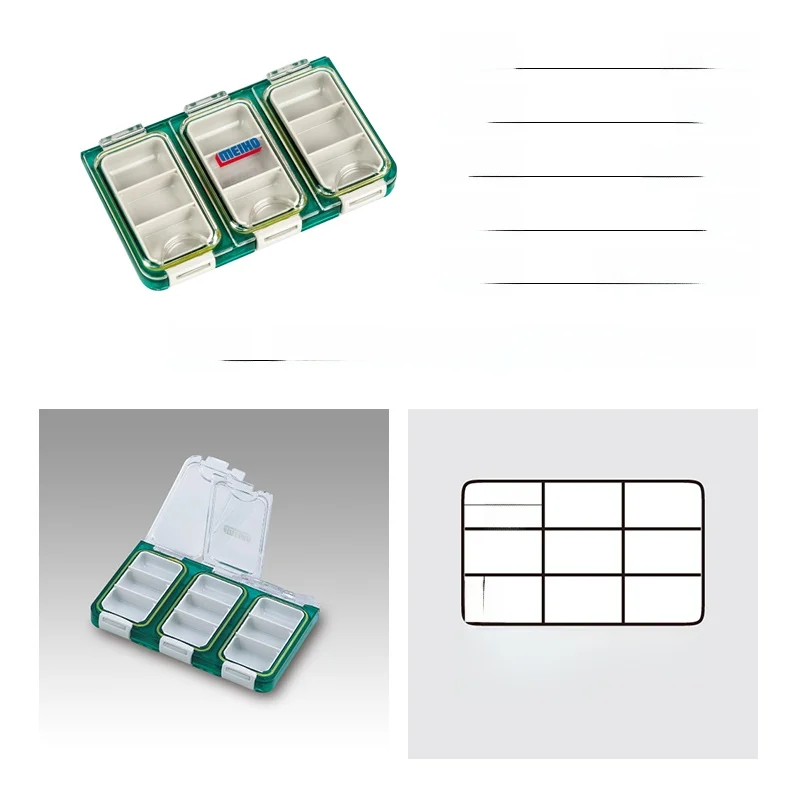 Meiho Fishing Box Small Accessories Box Fish Hooks Fishing Gear Box Coastal Fishing Lure Tool Box Outdoor Camping Travel Supp...