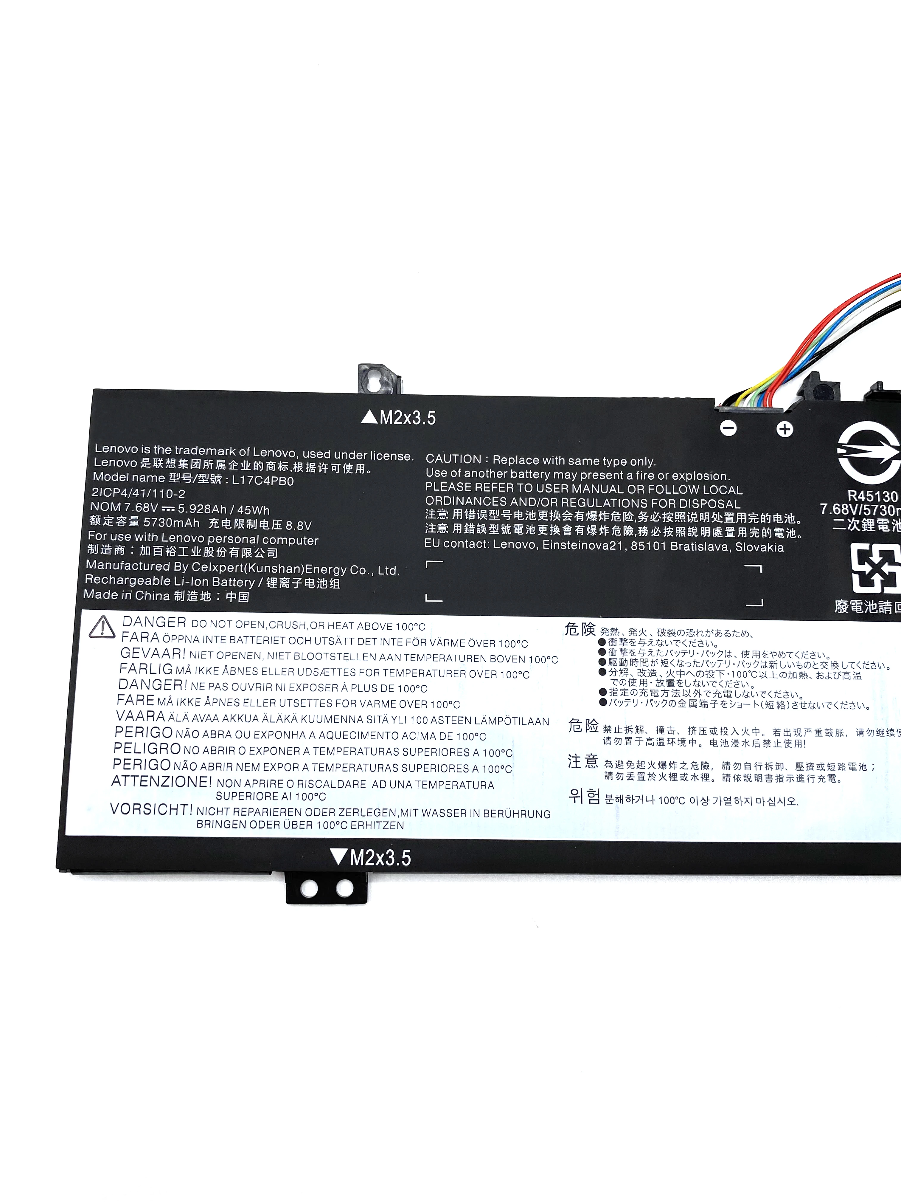 Imagem -04 - Bateria do Portátil para Lenovo Yoga L17m4pb2 Original 530 14ikb 14arr 5b10q16067 L17c4pb0 5b10q16066 L17m4pb0 5b10q22882 L17c4pb2 Novo