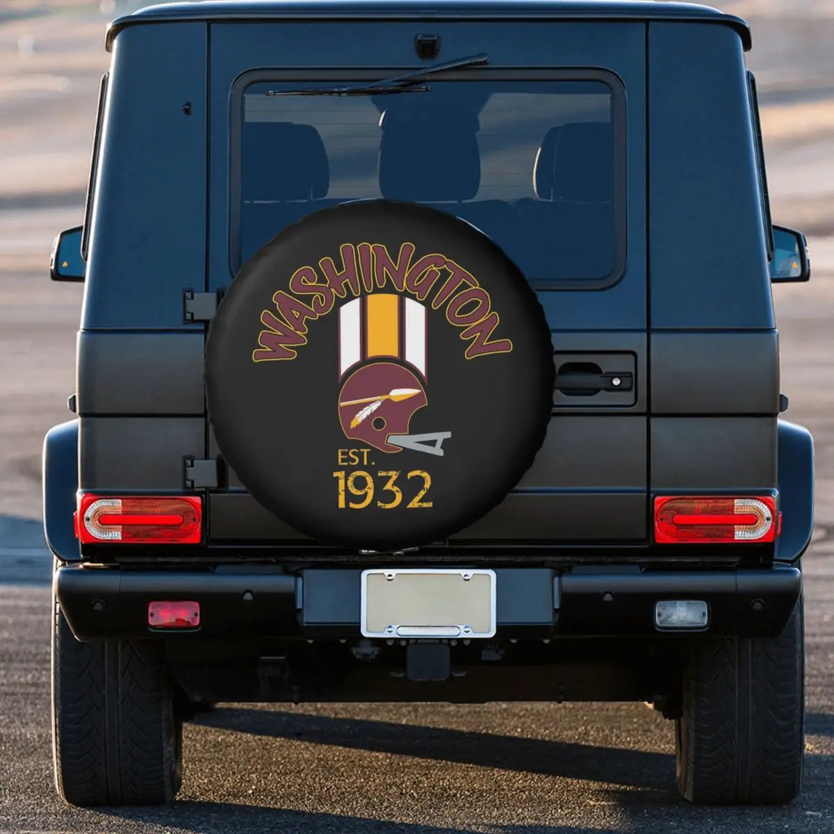 واشنطن برو كرة القدم سافاج خوذة 1932 الملابس غطاء الإطارات الاحتياطية ل جيب SUV RV 4WD مركبة 4x4 عجلة حامي يغطي