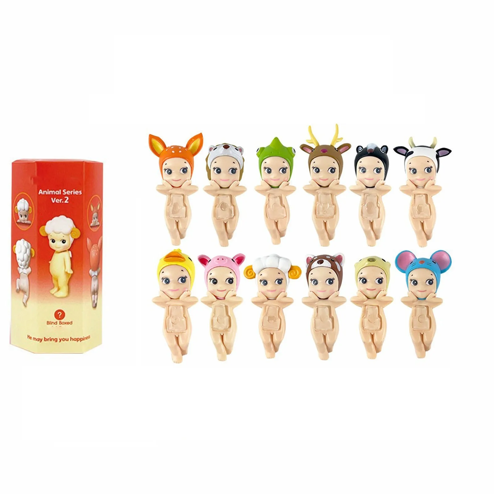 كشف العوالم الغامضة للعجائب المجنحة تمثال الملاك المثير للاهتمام في المفاجأة صندوق أعمى الملاك السائكين سلسلة الحلم الشكل