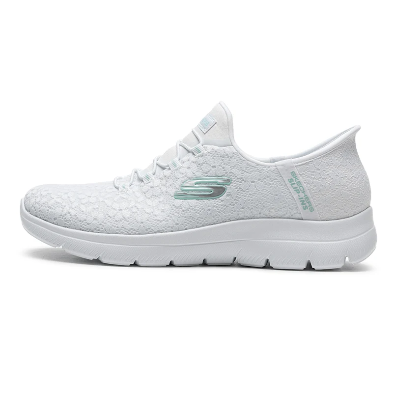 Skechers Women's Shoes, Mom's Shoes, Comfortable Casual Sports Shoes for Middle-Aged and Elderly People, Slip-On Walking Shoes 150125-Wht