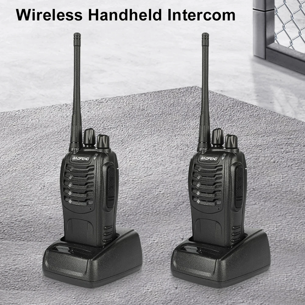 2PCS BF-888S Draadloze Walkie Talkie Dual Band Draagbare Tweerichtingsradio Lange afstand UHF 400-470MHz Walkie Talkie Ham Tweerichtingsradio