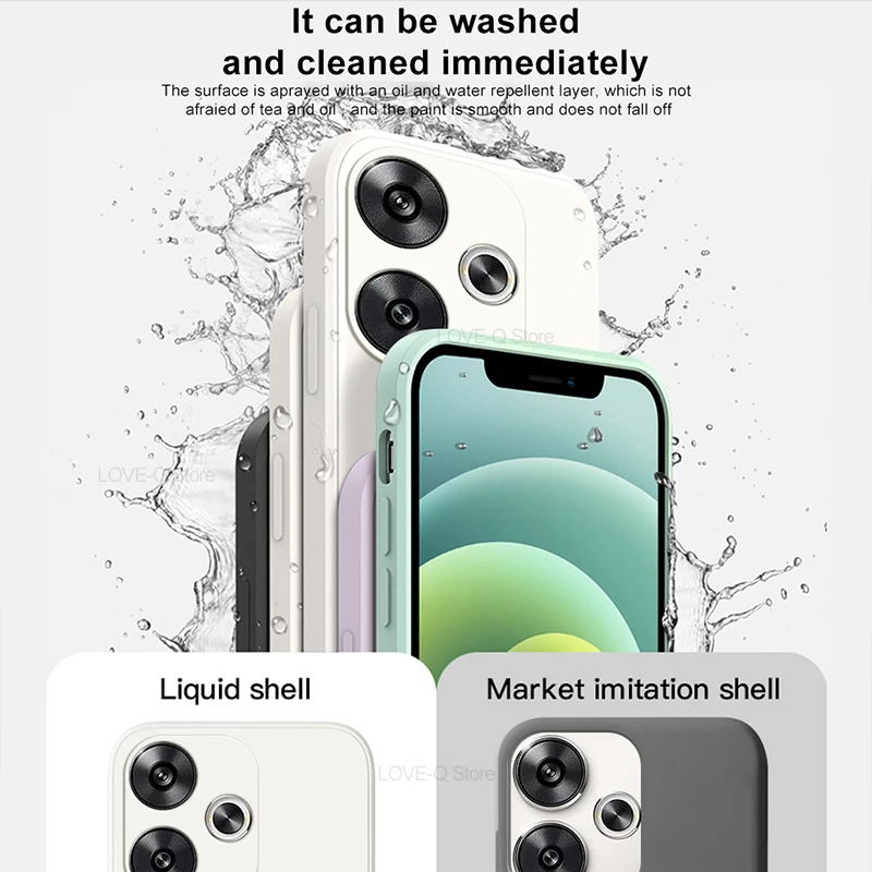 Poco F6 F 6 PocoF6 Case Original Liquid Silicone Soft Cover For Xiaomi Poco F6 Poco F 6 Pro F6Pro PocoF6 Shockproof Phone Cases