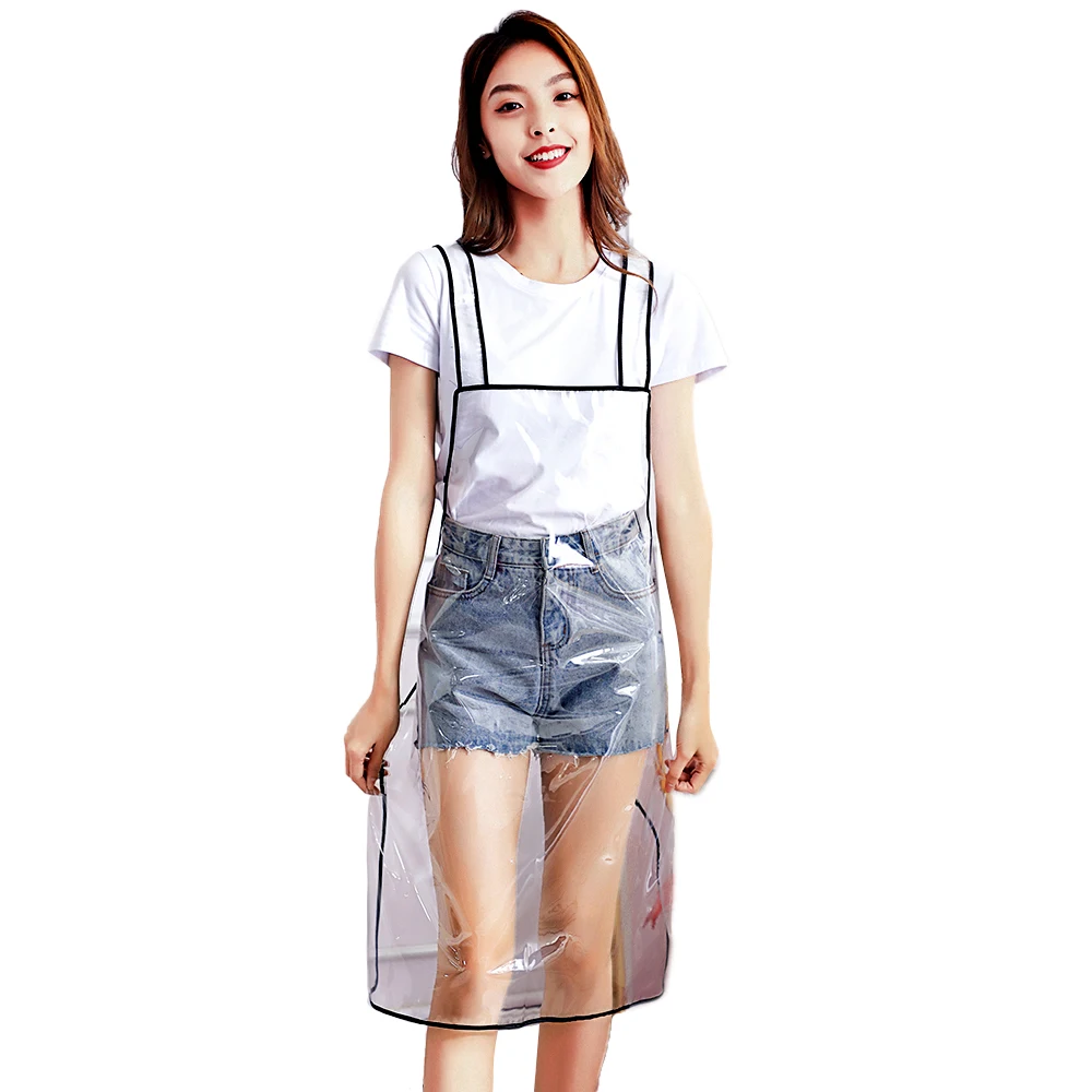 

Transparent TPU Hairdresser Apron Fashion Barber Stylist Work Suit Haircut Bib Gown Cape Soft Waterproof Cloth Antifouling 1760