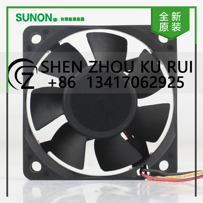 الأصلي Sunon 5 فولت 12 فولت 48 فولت تيار مستمر 24 فولت 1.7 واط التيار المتناوب EC 6015 60X60X15 مللي متر 6 سنتيمتر maglev فائقة الهدوء العاكس ثلاثة أسلاك KDE2406PHV1-A مروحة التبريد