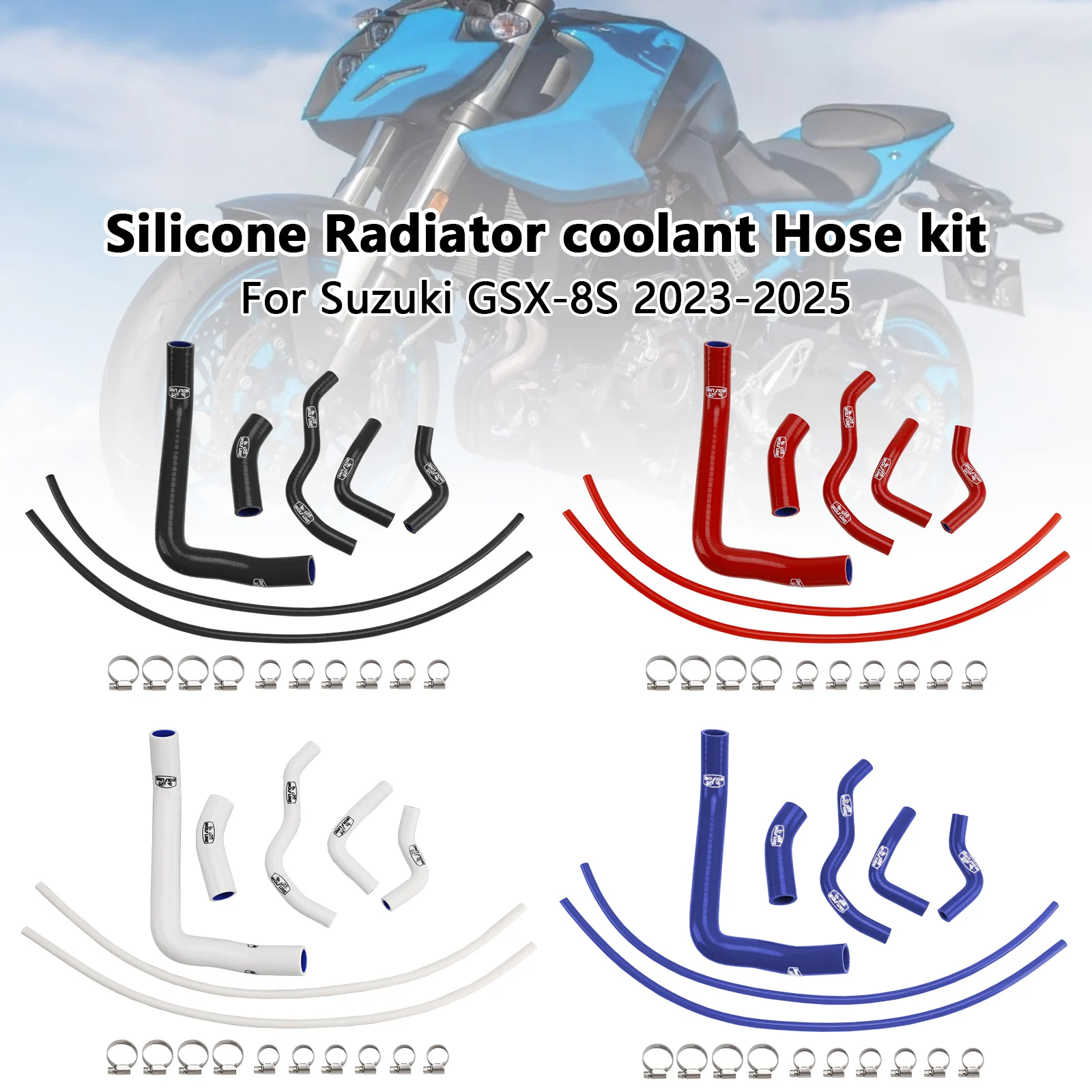 

Силиконовый шланг охлаждающей жидкости радиатора Topteng для Suzuki GSX-8S 2023 2024 2025